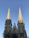 Beautiful Look at St. Nicholas Roman Catholic Cathedral in Kyiv Royalty Free Stock Photo